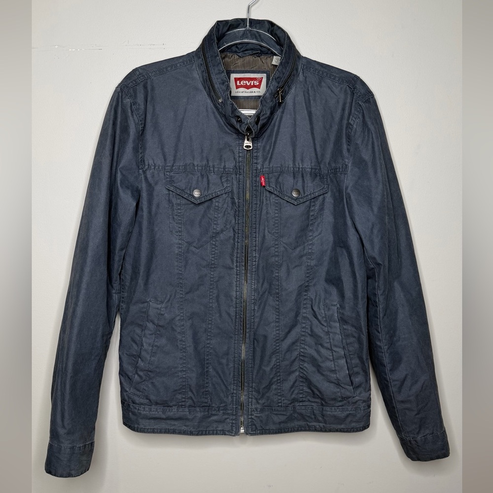 Levi's Men's Dark Navy Lightweight Zip Jacket With Pockets